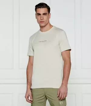 Футболка мужская Calvin Klein Jeans хлопковая базовая, бежевый