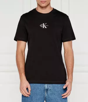 Футболка мужская Calvin Klein Jeans хлопковая с монограммой, черный