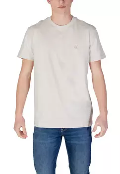 Футболка мужская Calvin Klein Jeans однотонная, бежевый