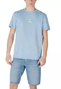 Футболка мужская Calvin Klein Jeans с логотипом бренда, светло-голубой