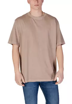 Футболка мужская Calvin Klein Jeans с принтом на спине, бежевый