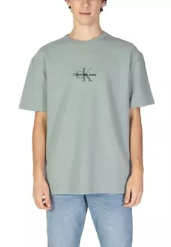 Футболка мужская Calvin Klein Jeans свободного кроя, зеленый