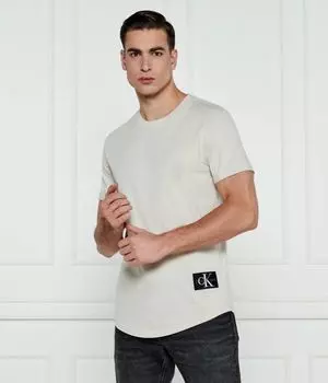 Футболка мужская Calvin Klein Jeans удлиненная, бежевый