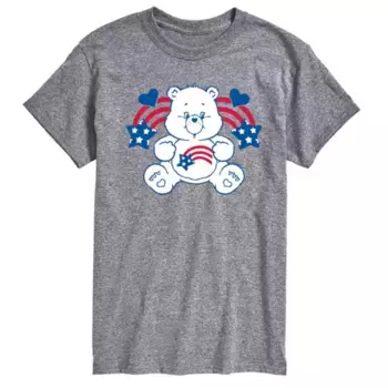 Футболка мужская Care Bears America Stars & Stripes с принтом Licensed Character, серый