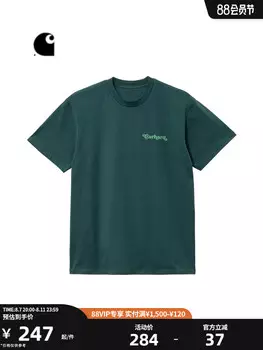 Футболка мужская Carhartt WIP с американским принтом, синий