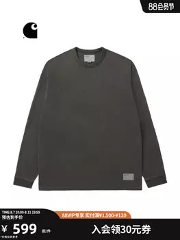 Футболка мужская Carhartt WIP с длинными рукавами и логотипом, серый