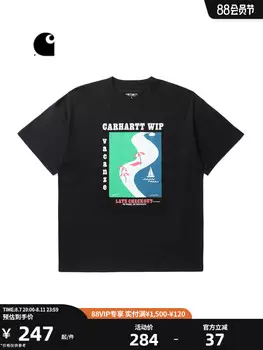 Футболка мужская Carhartt WIP с короткими рукавами и принтом, белый