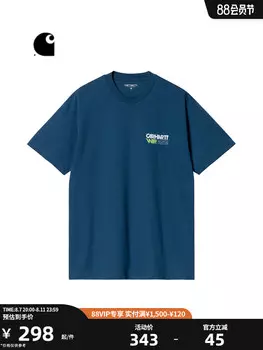 Футболка мужская Carhartt WIP с пленочным принтом, синий