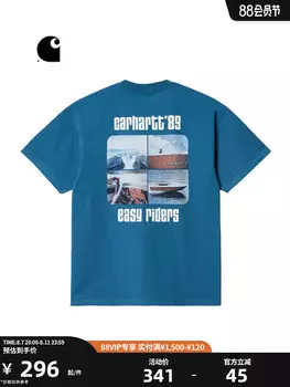 Футболка мужская Carhartt WIP с принтом и короткими рукавами, синий