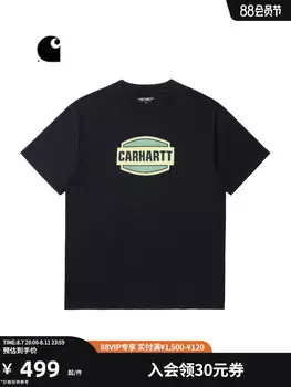 Футболка мужская Carhartt WIP с принтом в стиле американских комиксов, черный