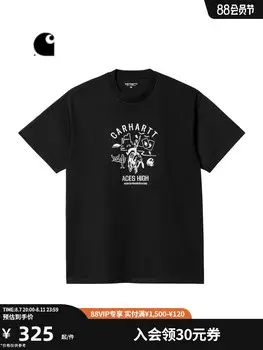 Футболка мужская Carhartt WIP с принтом в стиле вестерн, коричневый