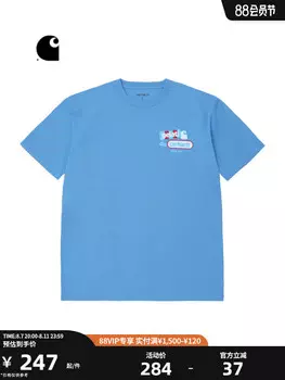 Футболка мужская Carhartt WIP с узором в снежную полоску, белый