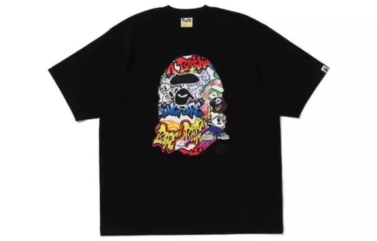Футболка мужская черная A Bathing Ape, черный