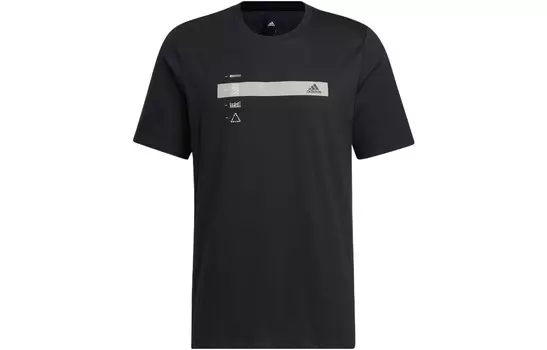 Футболка мужская черная Adidas, черный