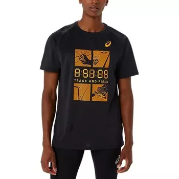 Футболка мужская черная Asics, черный