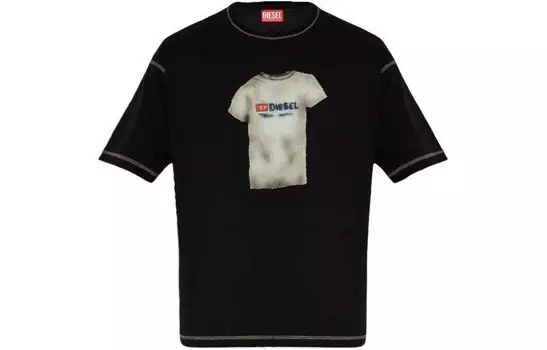 Футболка мужская черная Diesel, черный