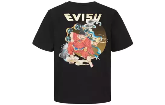 Футболка мужская черная Evisu, черный