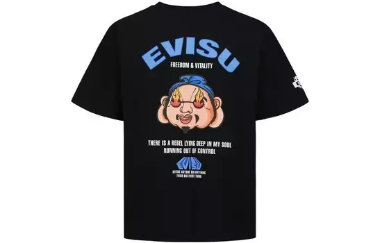 Футболка мужская черная Evisu, черный