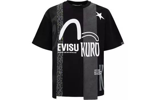 Футболка мужская черная Evisu, черный