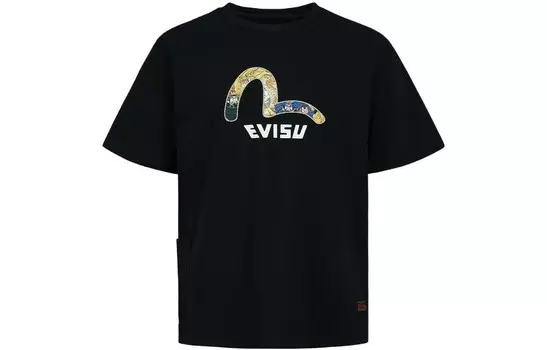 Футболка мужская черная Evisu, черный