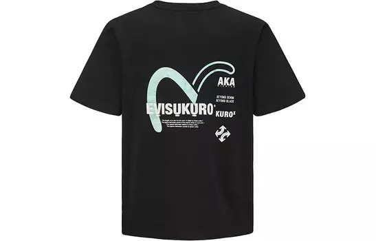 Футболка мужская черная Evisu, черный