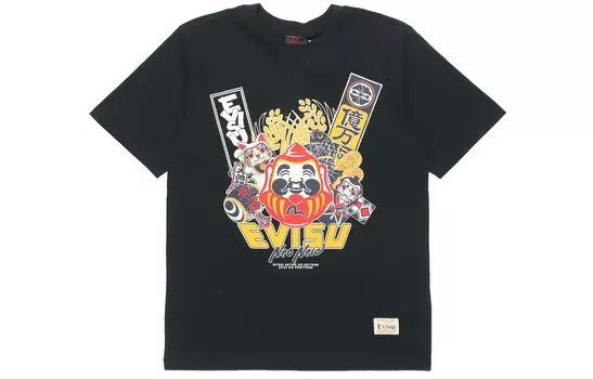 Футболка мужская черная Evisu, черный