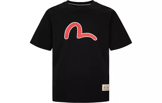 Футболка мужская черная Evisu, черный