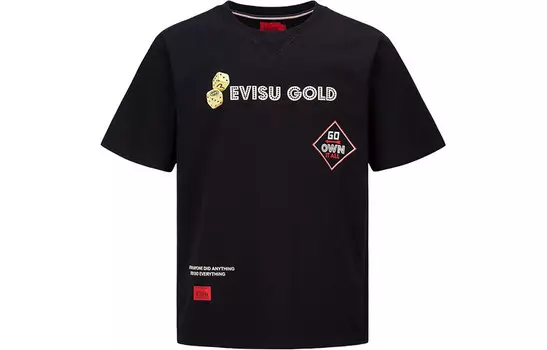 Футболка мужская черная Evisu, черный