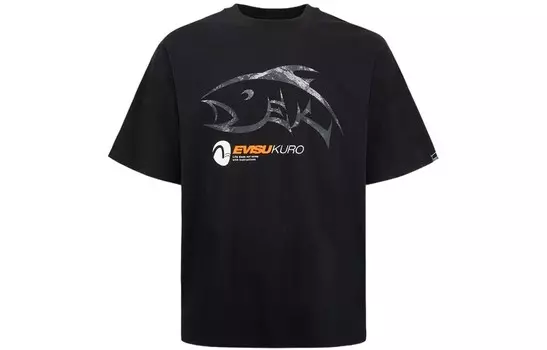 Футболка мужская черная Evisu, черный