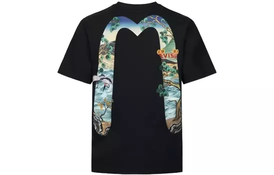 Футболка мужская черная Evisu, черный