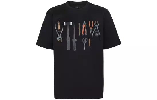 Футболка мужская черная Fendi, черный