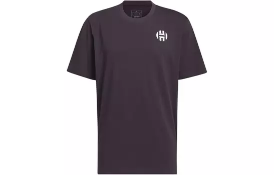 Футболка мужская черная/фиолетовая Adidas, черный/фиолетовый