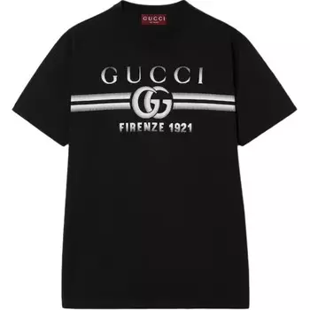 Футболка мужская черная Gucci, черный