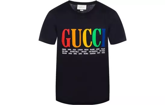 Футболка мужская черная Gucci, черный