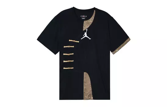 Футболка мужская черная/коричневая Jordan, черный