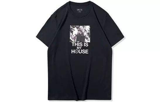 Футболка мужская черная Lining, черный