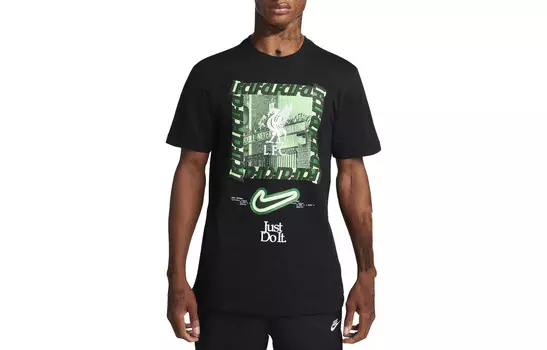 Футболка мужская черная Nike, черный