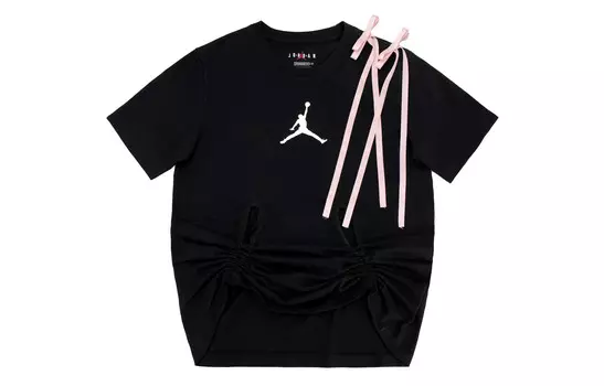 Футболка мужская черная/розовая Jordan, черный