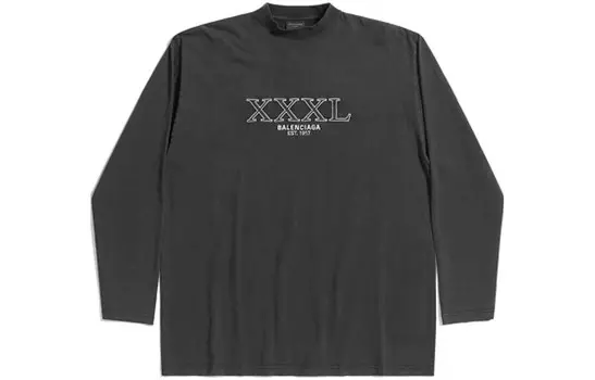 Футболка мужская черная/серая Balenciaga, черный