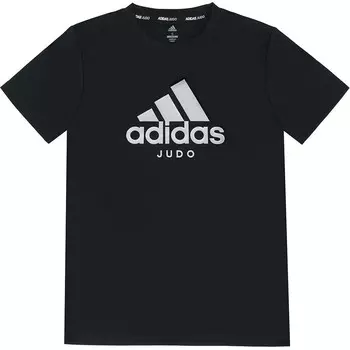 Футболка мужская черная/серебристая Adidas, черный