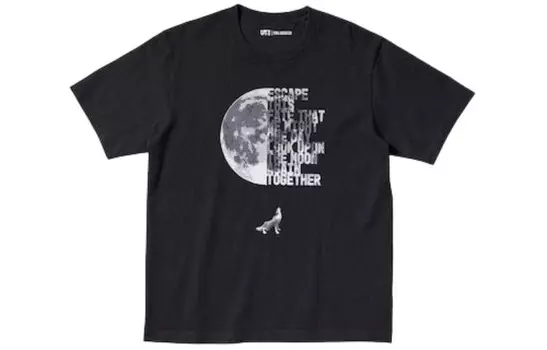 Футболка мужская черная Uniqlo, черный