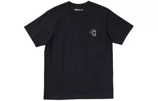 Футболка мужская черная Uniqlo, черный