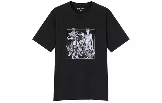 Футболка мужская черная Uniqlo, черный