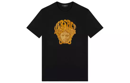 Футболка мужская черная Versace, черный