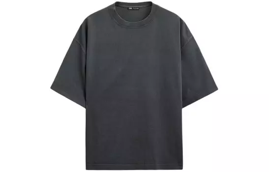 Футболка мужская черная Zara, черный