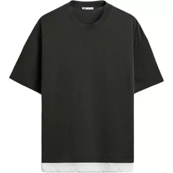 Футболка мужская черная Zara, черный