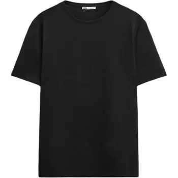 Футболка мужская черная Zara, черный