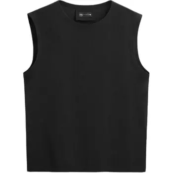 Футболка мужская черная Zara, черный