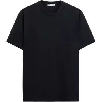 Футболка мужская черная Zara, черный