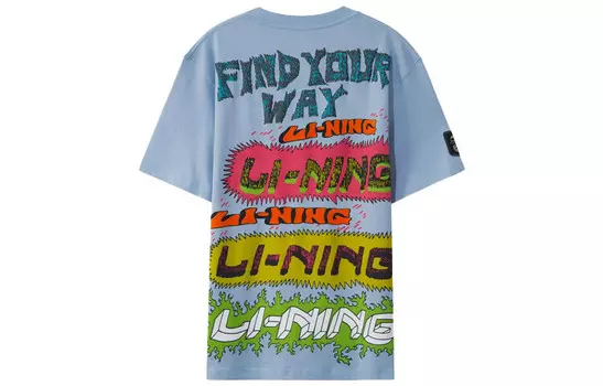 Футболка мужская Chinatown Market X Sports Fashion Collection светло-серо-голубая Lining, голубой